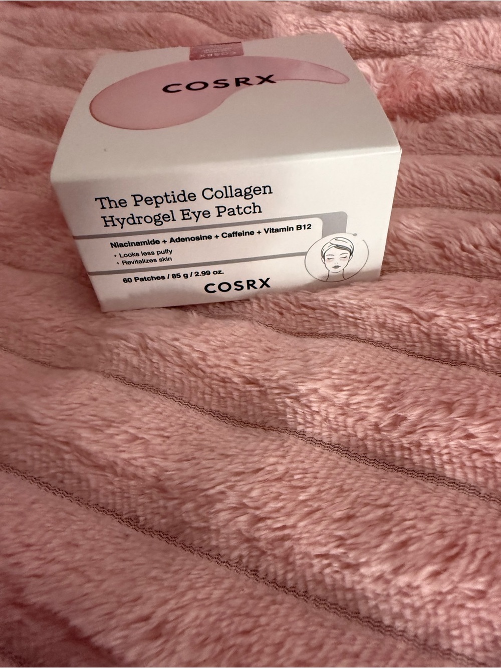 COSRX Peptide Collagen Hydrogel Eye Patch - Pink and White Box